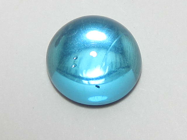 9mm 1/2 ROUND 24pcs. AQUAMARINE CABOCHON CZECH REPUBLIC JEWEL